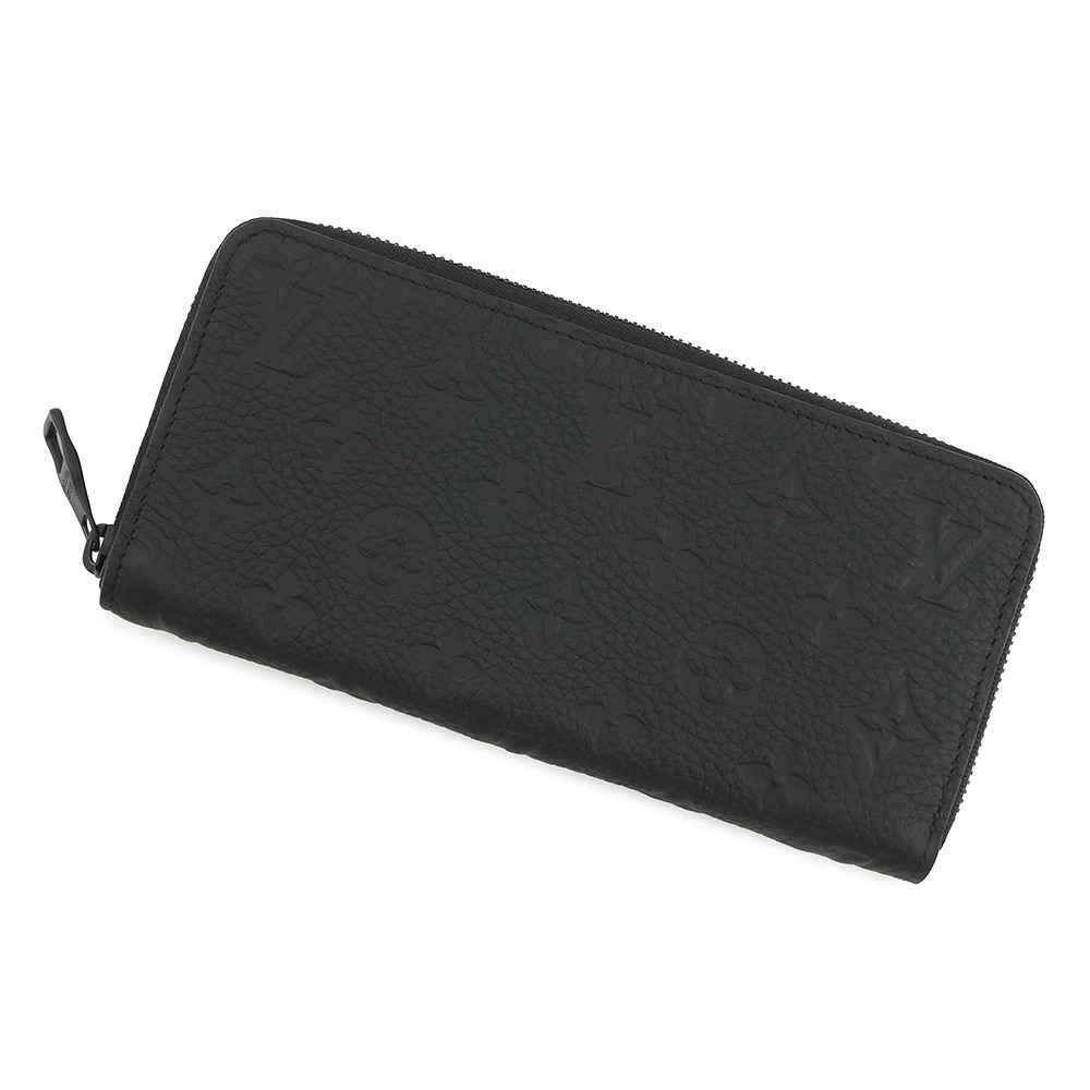 Louis Vuitton Monogram Taurillon Zippy Wallet Horizontal Long Black
